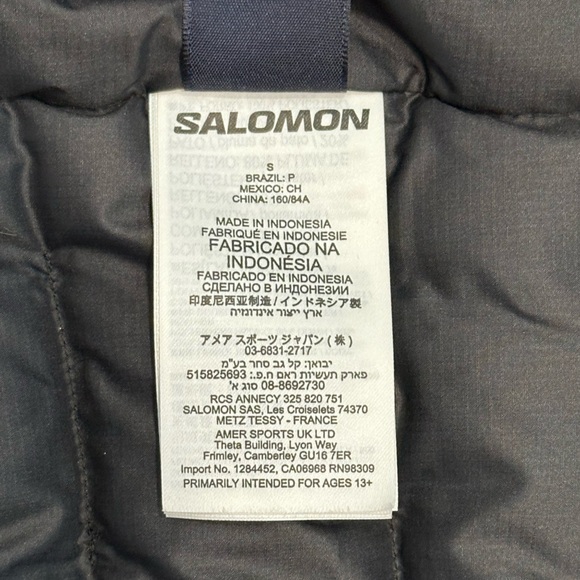 Salomon Outline Down Vest in Black Size Small - Picture 8 of 14